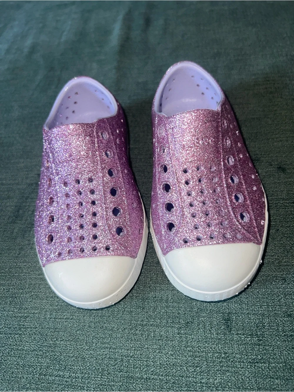 Native Shoes Kids Glitter Slip-On Water Shoes - Purple
